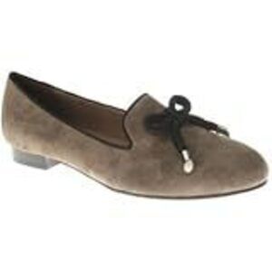 Azura Women's Centerpiece Suede Loafer Taupe 10.5